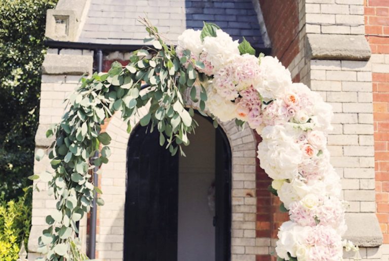 peach-eucalyptus-hydrangea-flower-arch-belsflowers-helen-russell-photography