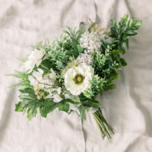 Small seasonal cottage garden faux bouquet